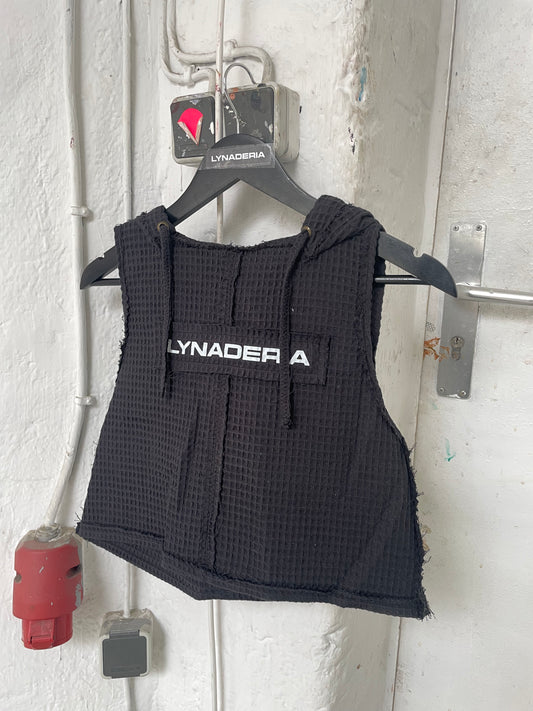 WAFFLE HOOD CROP TOP