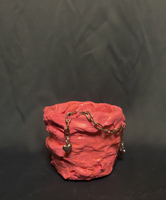 BABY CHAIN FLOWER POT PINK