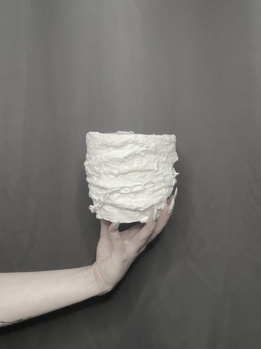 CHAIN FLOWER POT WHITE
