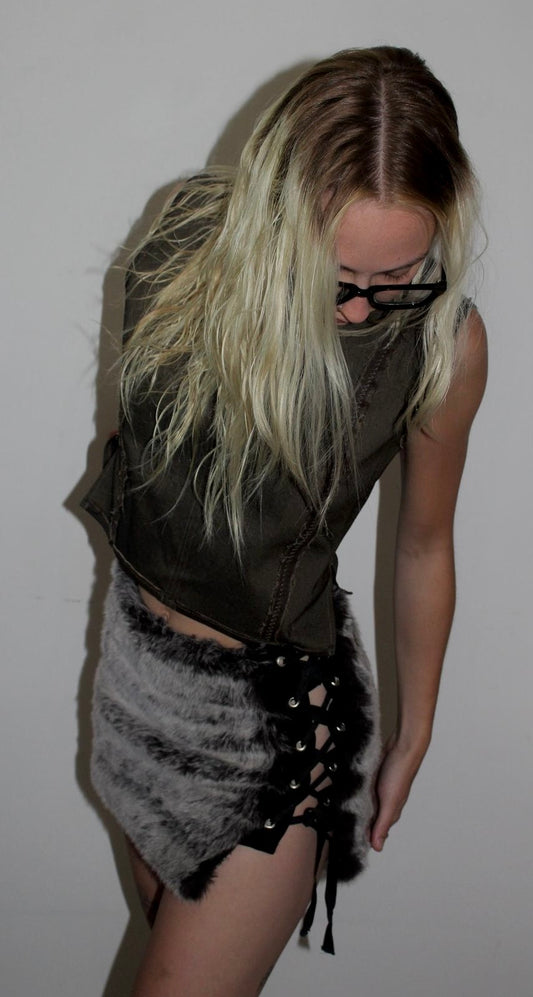 FUR LACE SKIRT