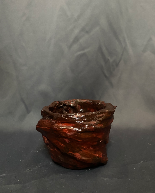 BABY FLOWER POT BURGUNDY