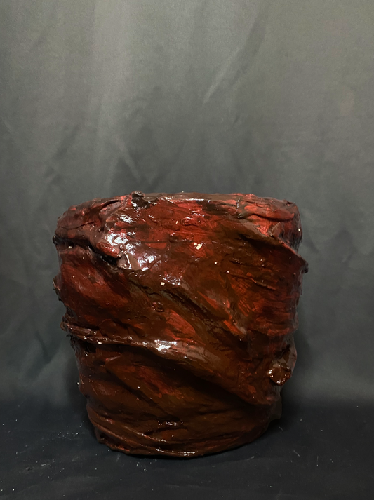 BIG FLOWER POT BURGUNDY