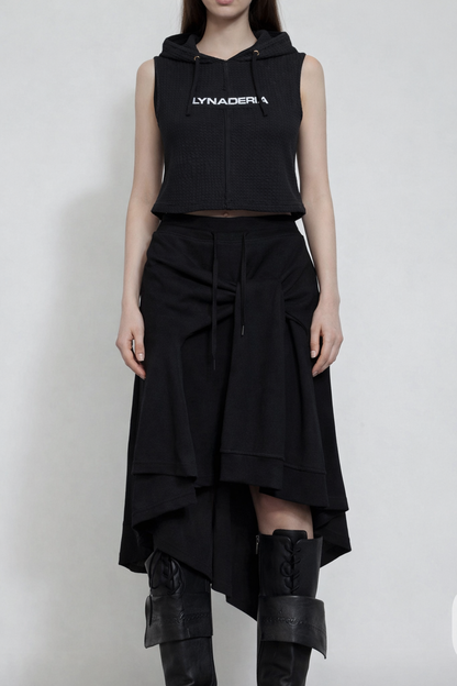 Crop waffle - Hoodtop